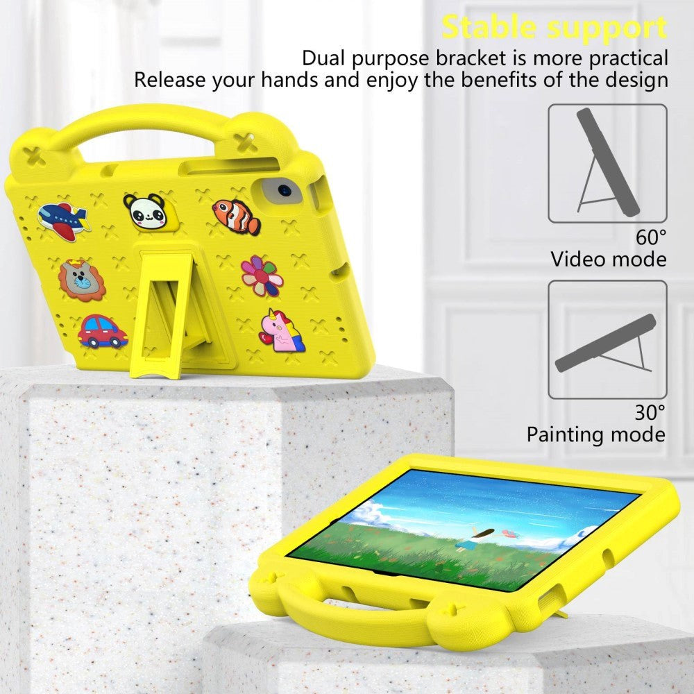 Lenovo Tab M10 (3. Gen) 10.1" (TB-328F/TB-328X) Børne Cover m. Kickstand & Håndholder - Gul