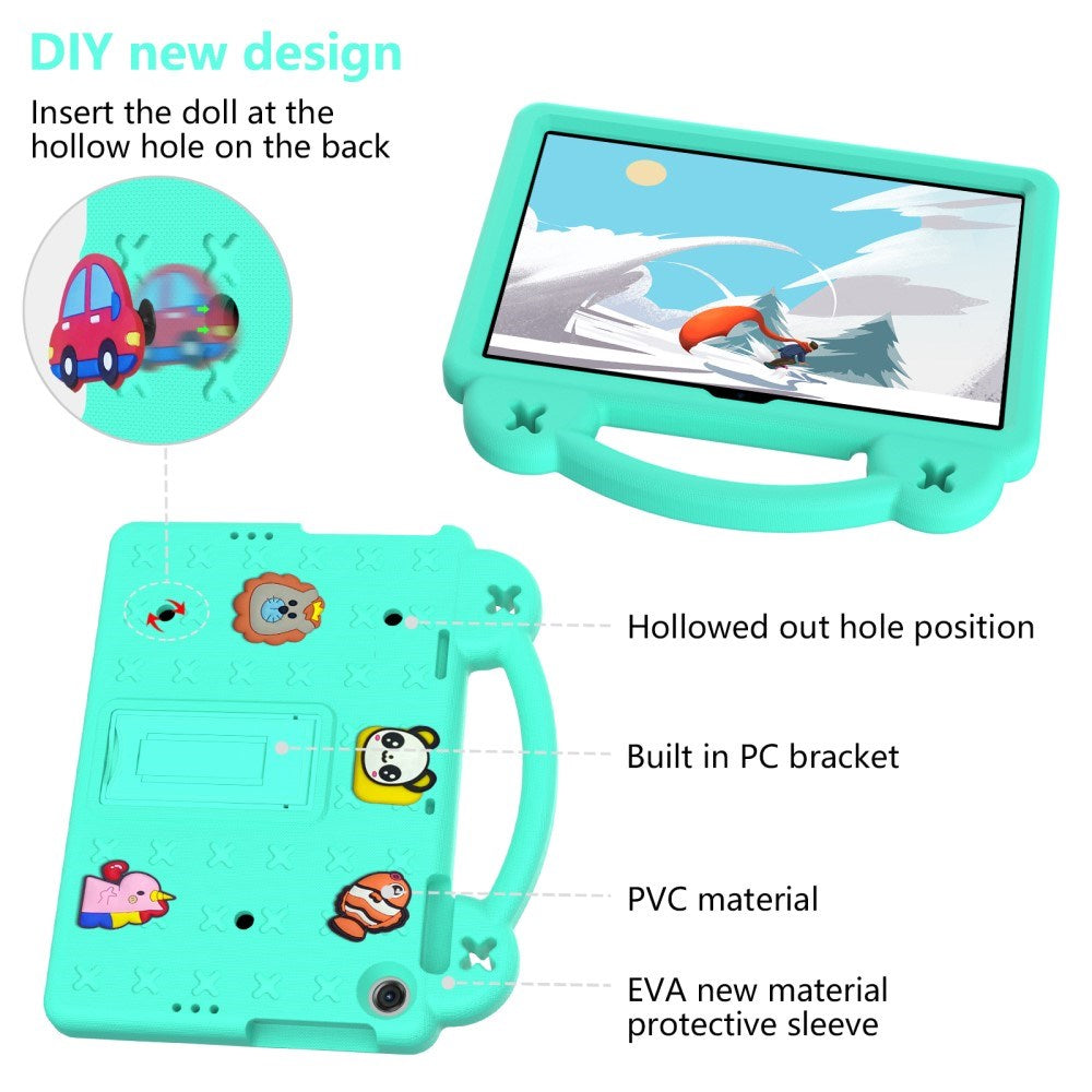 Lenovo Tab M10 (3. Gen) 10.1" (TB-328F/TB-328X) Børne Cover m. Kickstand & Håndholder - Grøn