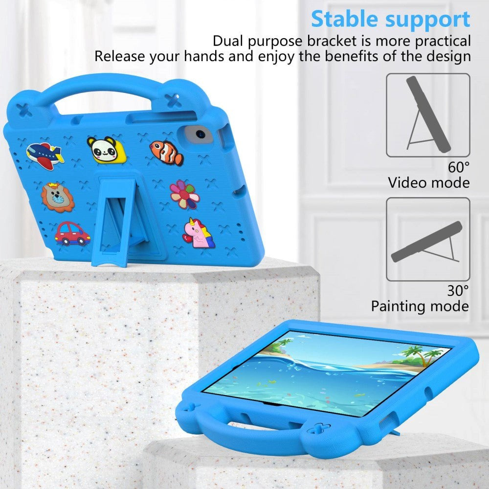 Lenovo Tab M10 (3. Gen) 10.1" (TB-328F/TB-328X) Børne Cover m. Kickstand & Håndholder - Blå