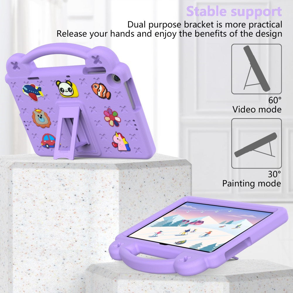 Lenovo Tab M10 (3. Gen) 10.1" (TB-328F/TB-328X) Børne Cover m. Kickstand & Håndholder - Lilla