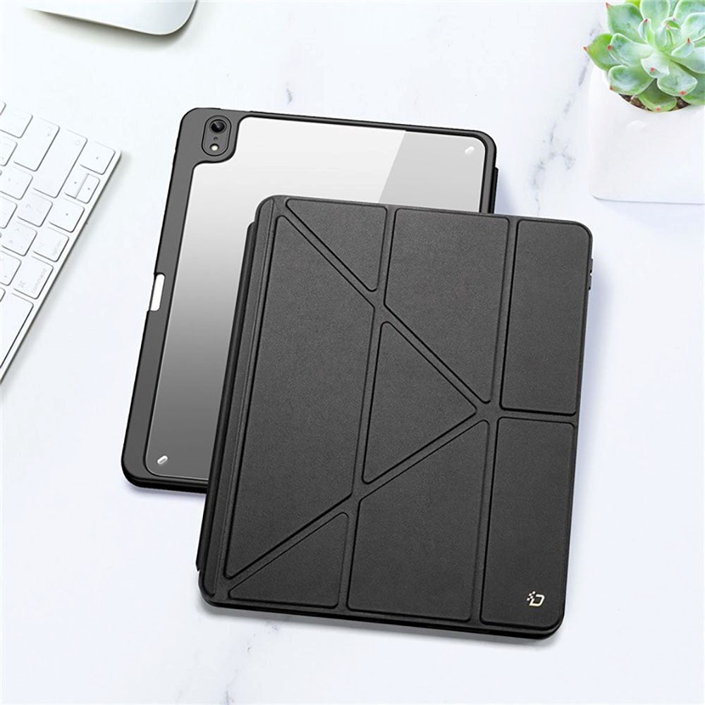 iPad 11" (2025) / iPad 10.9" (2024/2022) V-Fold Cover - DUX DUCIS MAGI Series - Gennemsigtig / Sort