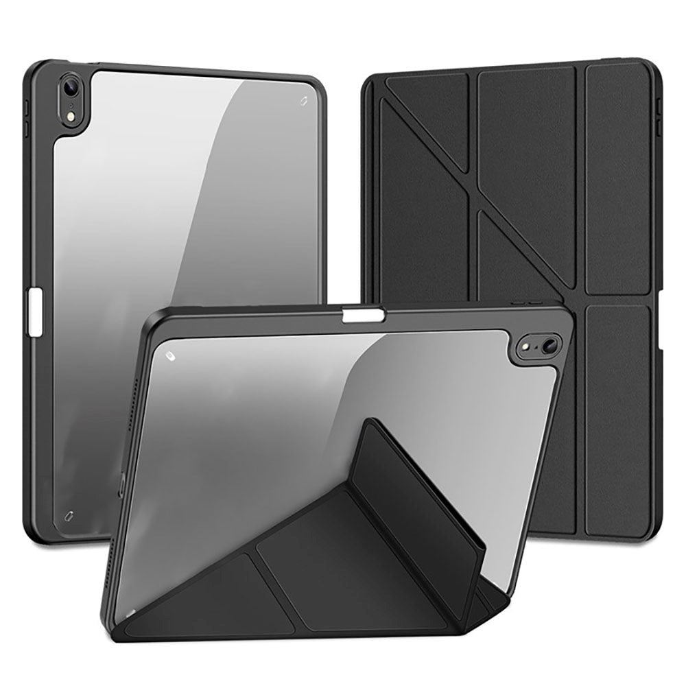 iPad 11" (2025) / iPad 10.9" (2024/2022) V-Fold Cover - DUX DUCIS MAGI Series - Gennemsigtig / Sort