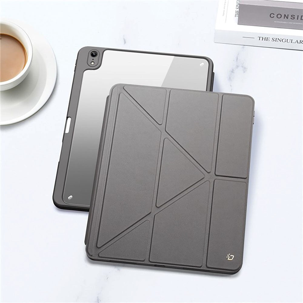 iPad 11" (2025) / iPad 10.9" (2024/2022) V-Fold Cover - DUX DUCIS MAGI Series - Gennemsigtig / Grå