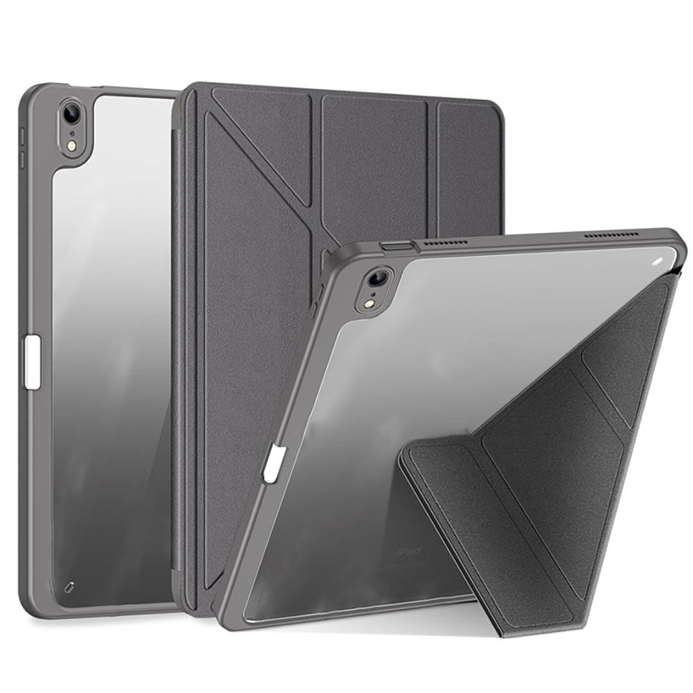 iPad 11" (2025) / iPad 10.9" (2024/2022) V-Fold Cover - DUX DUCIS MAGI Series - Gennemsigtig / Grå
