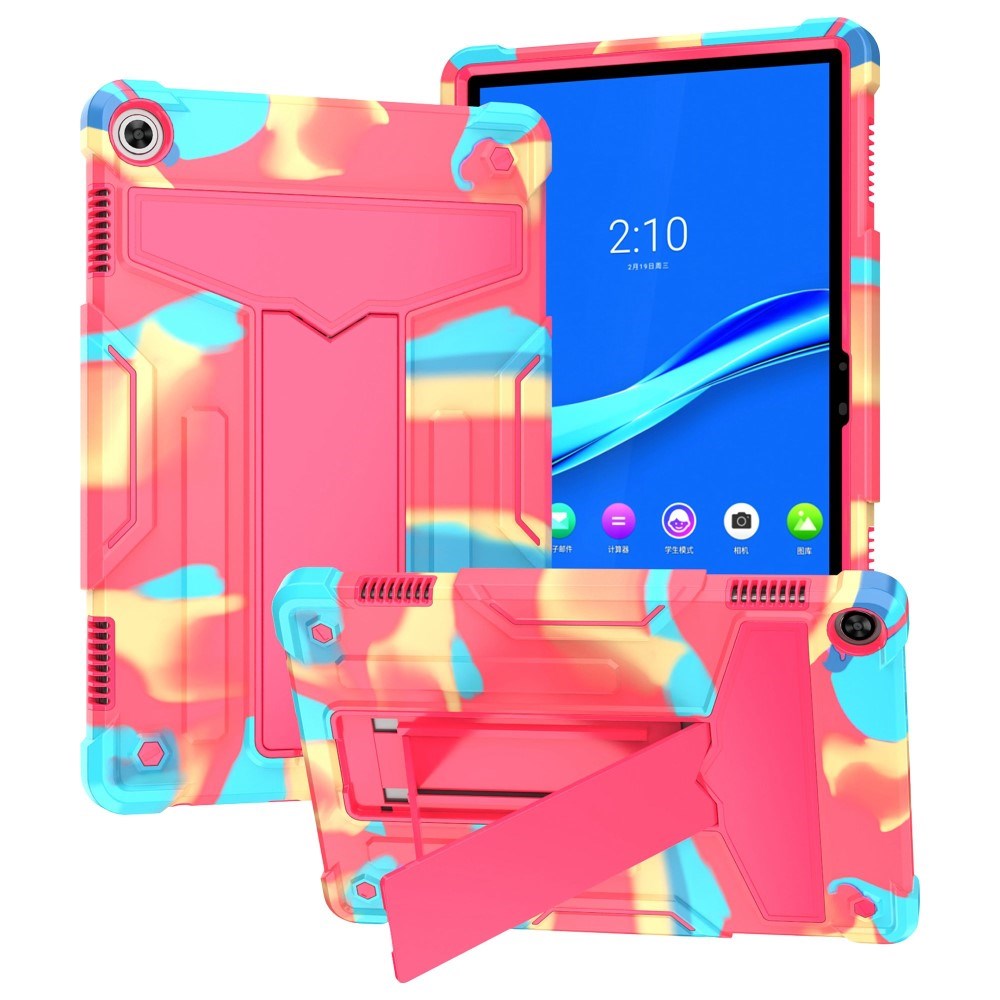 Lenovo Tab M10 (3. Gen) 10.1" (TB-328F/TB-328X) Håndværker Cover m. Kickstand - Lyserød / Turkis