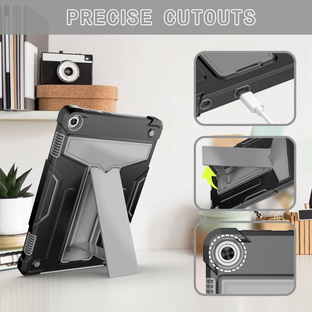 Lenovo Tab M10 (3. Gen) 10.1" (TB-328F/TB-328X) Håndværker Cover m. Kickstand - Sort / Grå