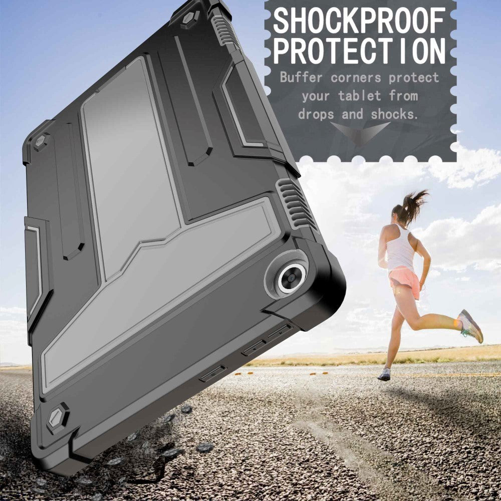 Lenovo Tab M10 (3. Gen) 10.1" (TB-328F/TB-328X) Håndværker Cover m. Kickstand - Sort / Grå