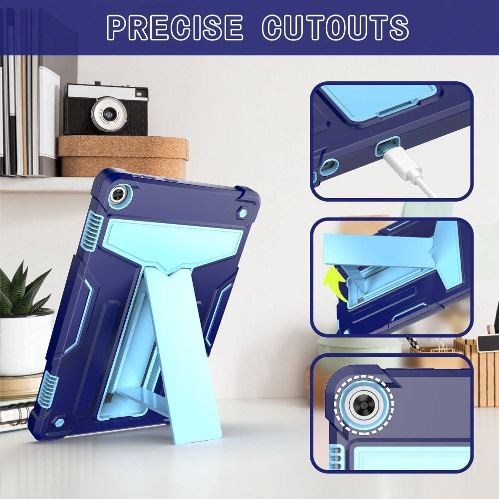 Lenovo Tab M10 (3. Gen) 10.1" (TB-328F/TB-328X) Håndværker Cover m. Kickstand - Blå / Lyseblå