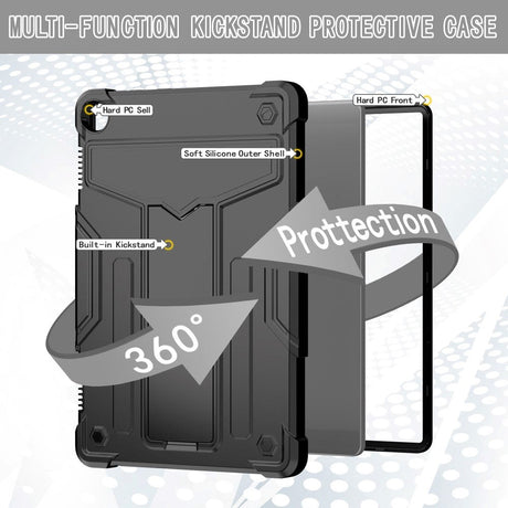 Lenovo Tab M10 (3. Gen) 10.1" (TB-328F/TB-328X) Håndværker Cover m. Kickstand - Sort