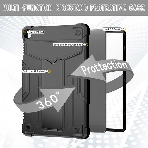 Lenovo Tab M10 (3. Gen) 10.1" (TB-328F/TB-328X) Håndværker Cover m. Kickstand - Sort