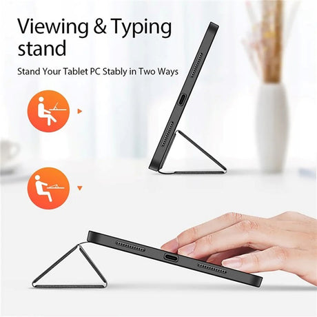 iPad 11" (2025) / iPad 10.9" (2024/2022) Cover - DUX DUCIS DOMO Series Tri-Fold Læder Cover - Sort