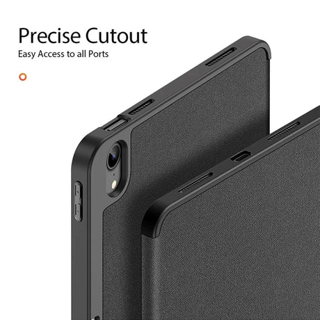 iPad 11" (2025) / iPad 10.9" (2024/2022) Cover - DUX DUCIS DOMO Series Tri-Fold Læder Cover - Sort