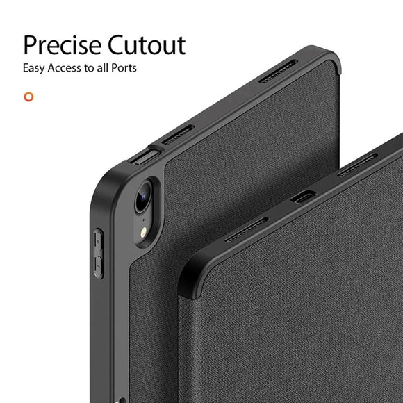 iPad 11" (2025) / iPad 10.9" (2024/2022) Cover - DUX DUCIS DOMO Series Tri-Fold Læder Cover - Sort
