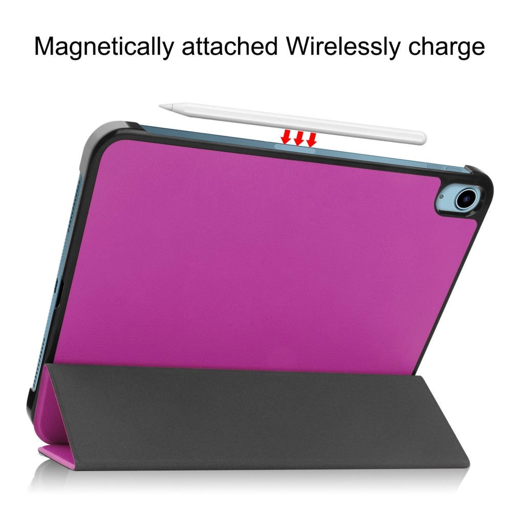 iPad 11" (2025) / iPad 10.9" (2024/2022) Tri-Fold Læder Cover - Lilla
