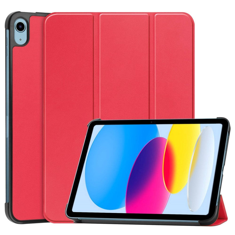 iPad 11" (2025) / iPad 10.9" (2024/2022) Tri-Fold Læder Cover - Rød