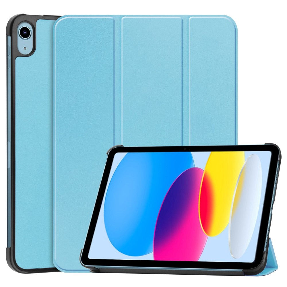 iPad 11" (2025) / iPad 10.9" (2024/2022) Tri-Fold Læder Cover - Himmel Blå