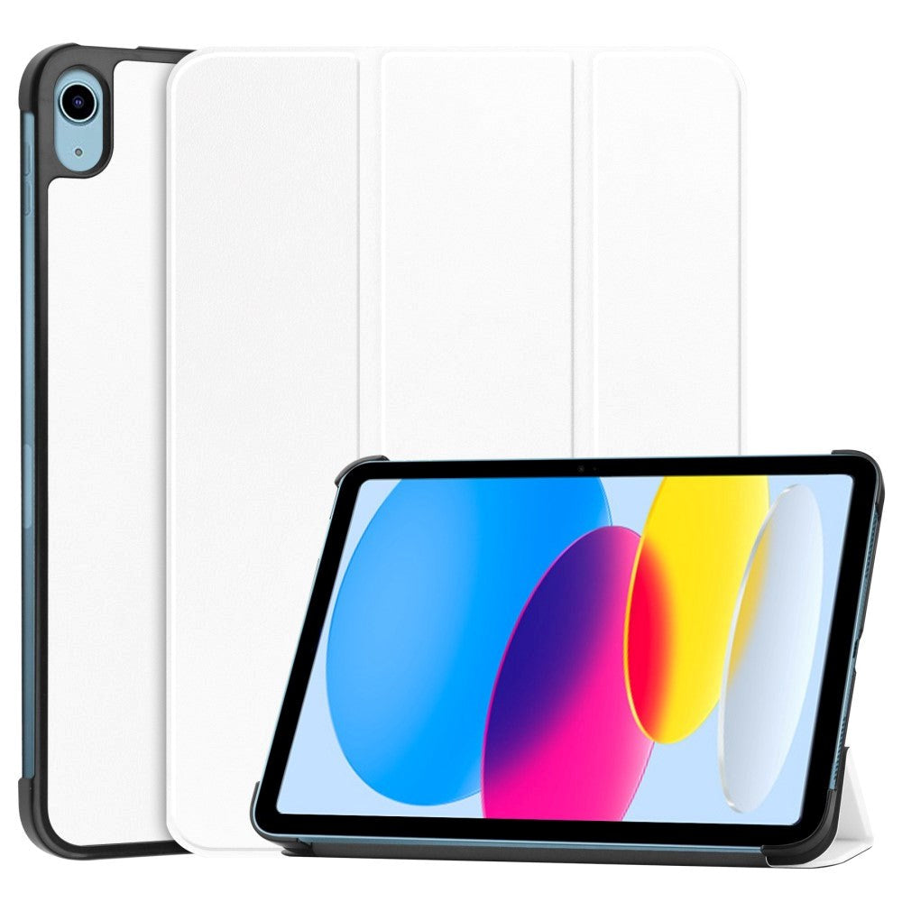 iPad 11" (2025) / iPad 10.9" (2024/2022) Tri-Fold Læder Cover - Hvid