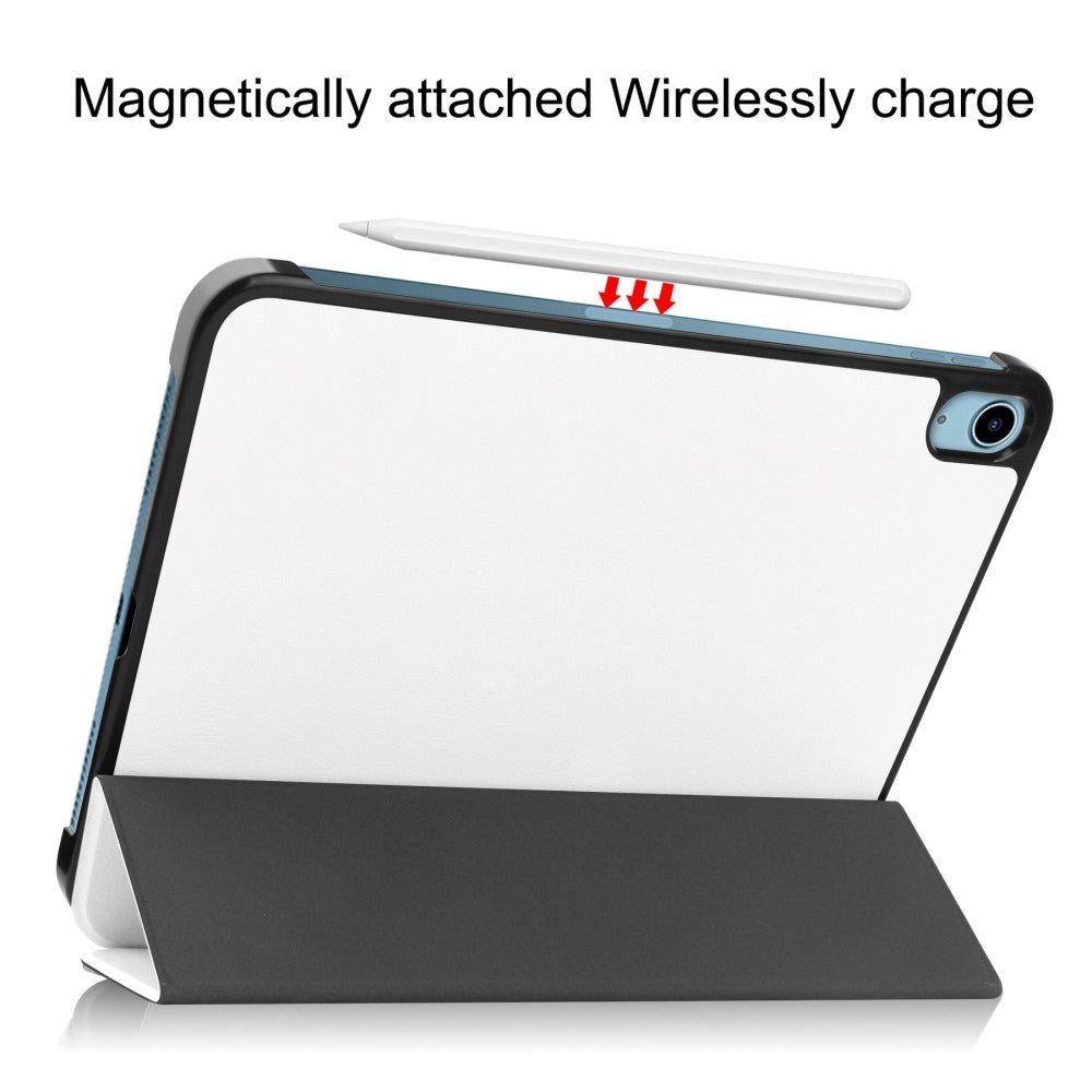 iPad 11" (2025) / iPad 10.9" (2024/2022) Tri-Fold Læder Cover - Hvid