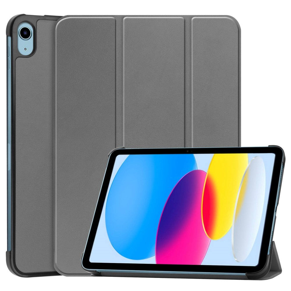 iPad 11" (2025) / iPad 10.9" (2024/2022) Tri-Fold Læder Cover - Grå