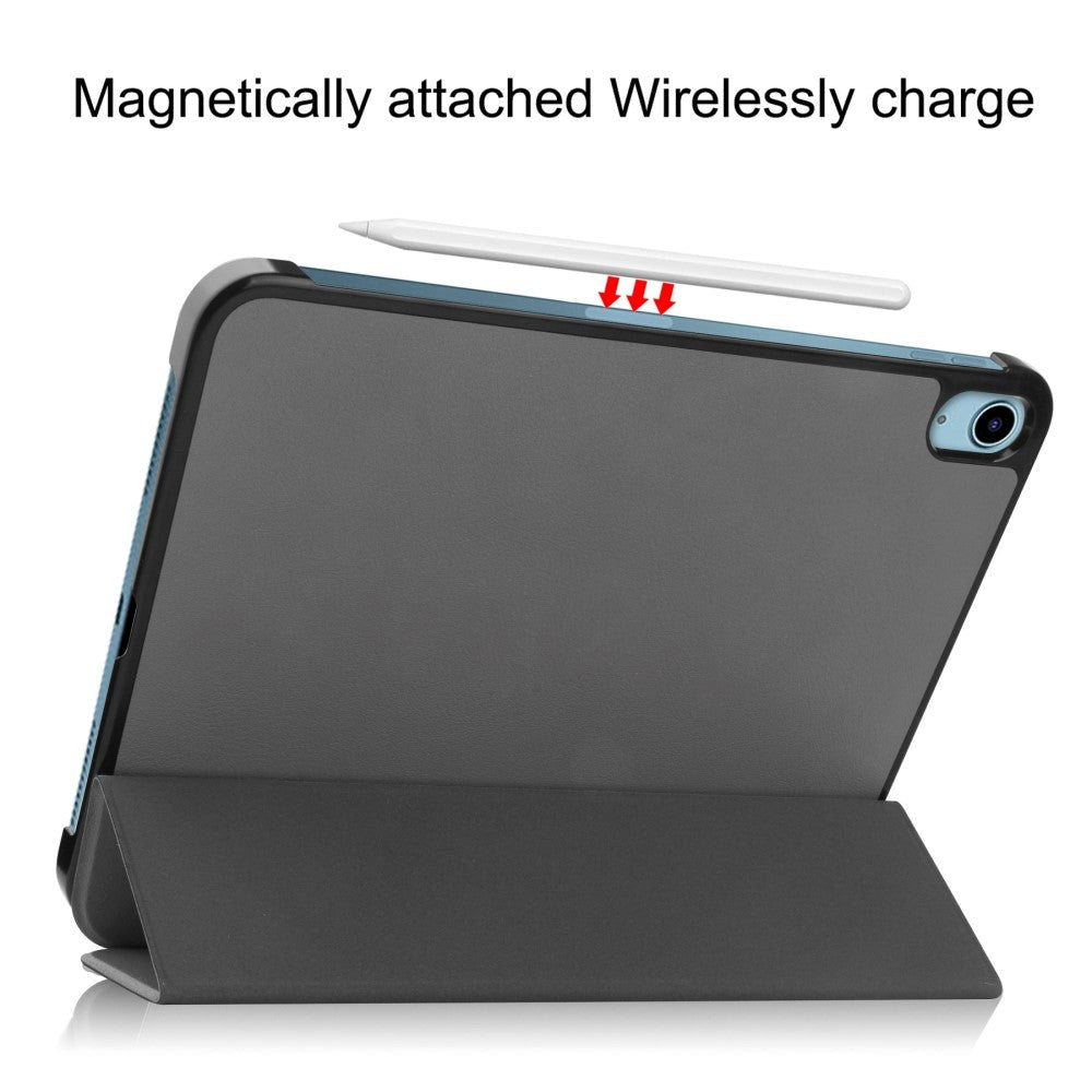 iPad 11" (2025) / iPad 10.9" (2024/2022) Tri-Fold Læder Cover - Grå