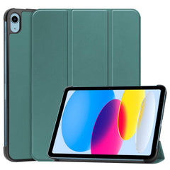 iPad 11" (2025) / iPad 10.9" (2024/2022) Tri-Fold Læder Cover - Grøn