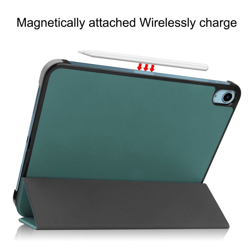 iPad 11" (2025) / iPad 10.9" (2024/2022) Tri-Fold Læder Cover - Grøn