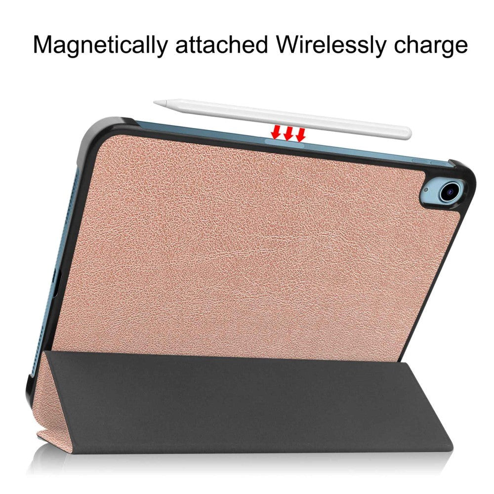 iPad 11" (2025) / iPad 10.9" (2024/2022) Tri-Fold Læder Cover - Rose Gold