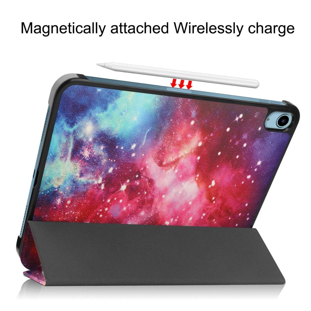 iPad 11" (2025) / iPad 10.9" (2024/2022) Læder Cover m. Tri-fold Stand - Galakse