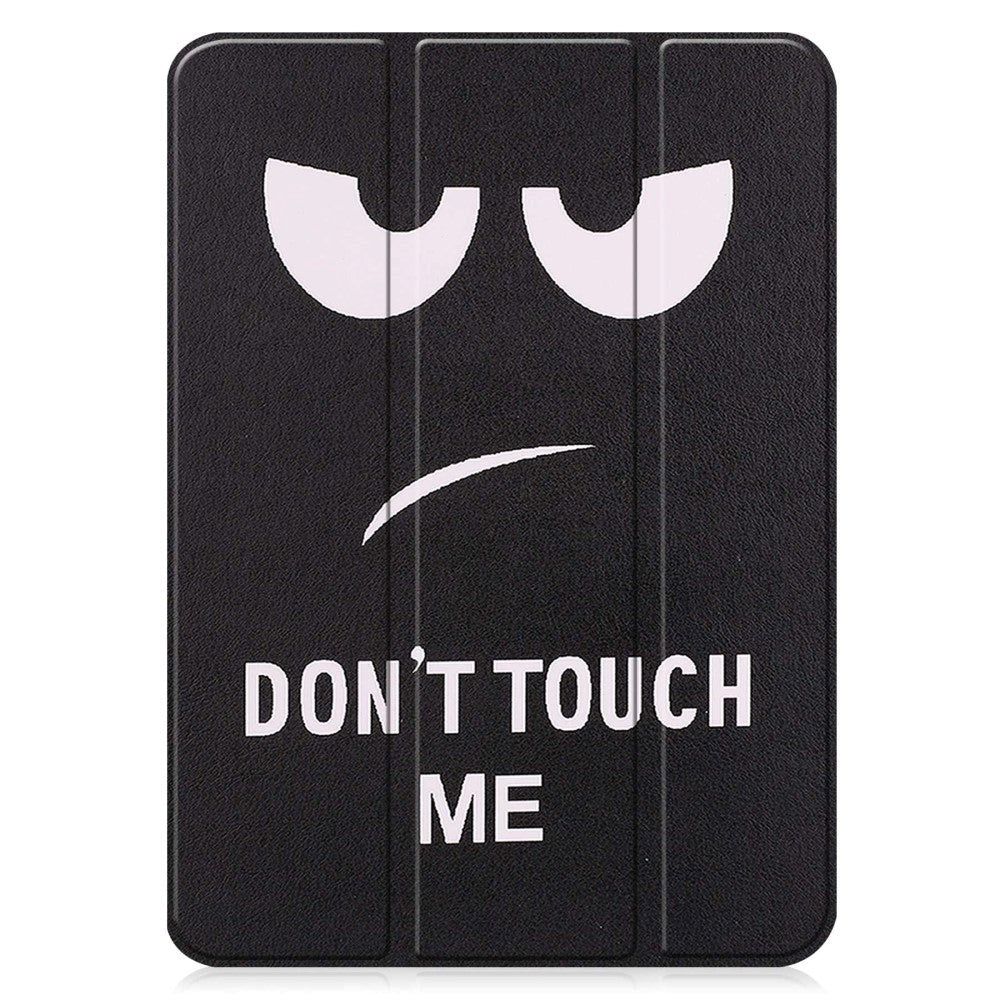 iPad 11" (2025) / iPad 10.9" (2024/2022) Læder Cover m. Tri-fold Stand - "Don't Touch Me"