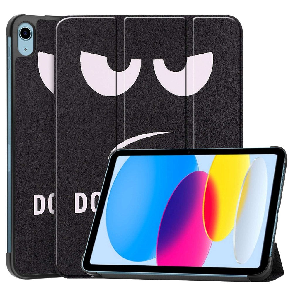 iPad 11" (2025) / iPad 10.9" (2024/2022) Læder Cover m. Tri-fold Stand - "Don't Touch Me"