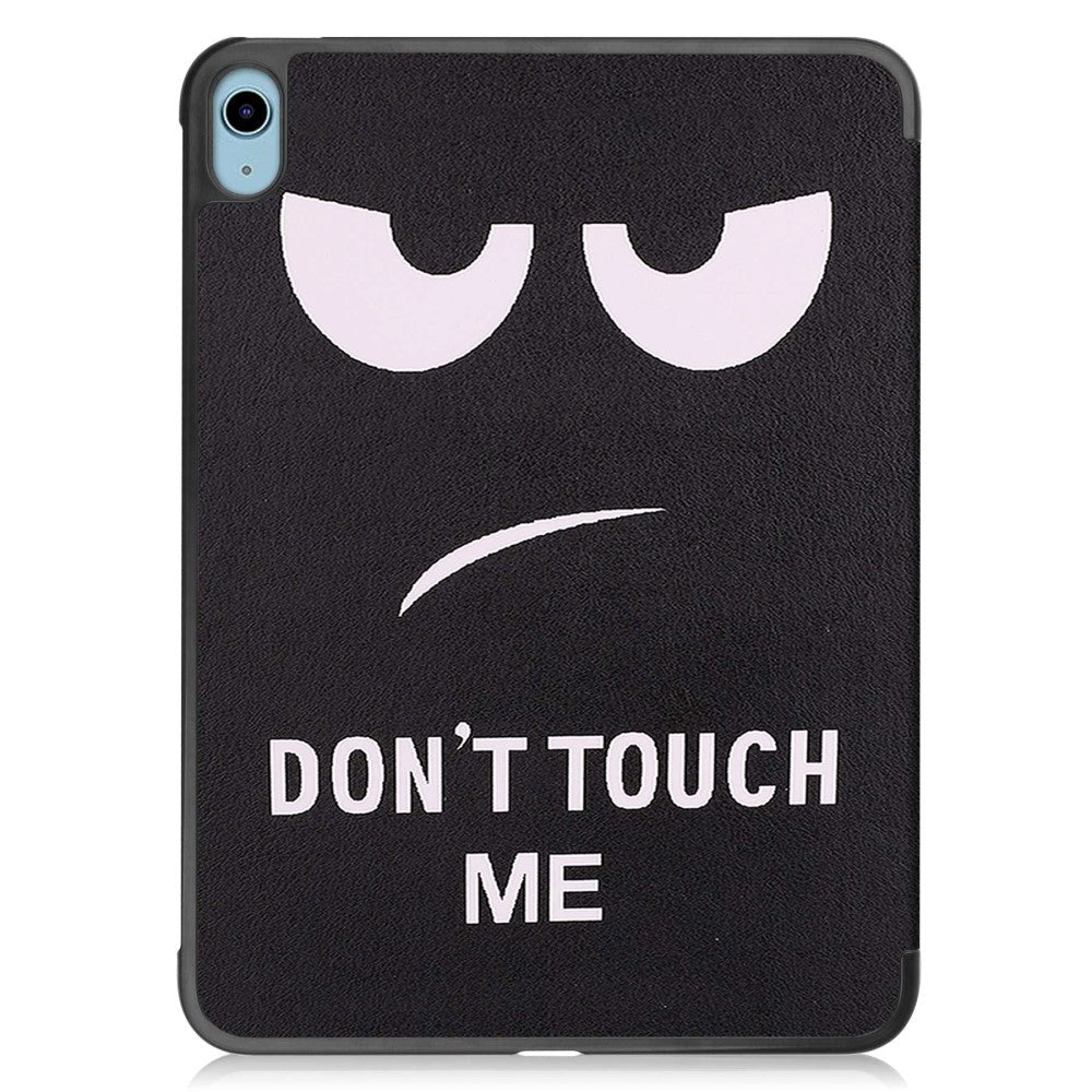 iPad 11" (2025) / iPad 10.9" (2024/2022) Læder Cover m. Tri-fold Stand - "Don't Touch Me"