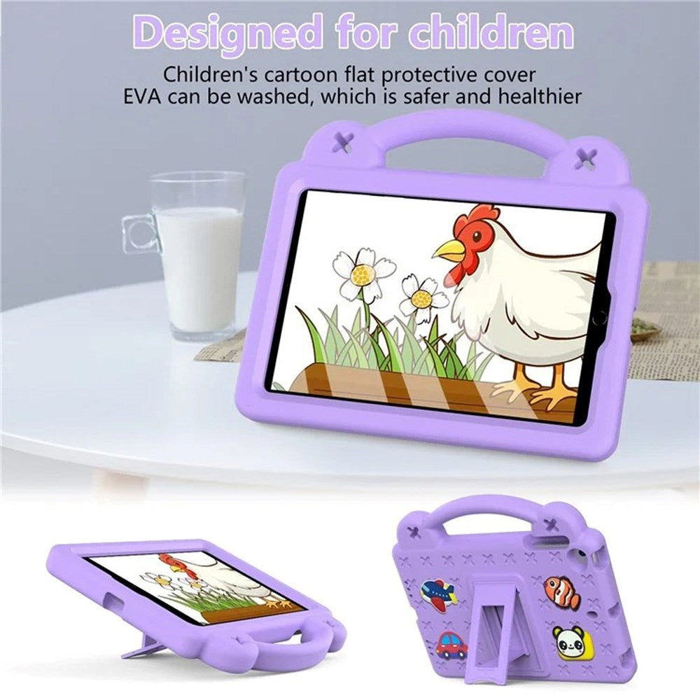 EIDERWOOD - iPad Mini (2019/2015/2014/2013/2012) Børne Cover m. Kickstand & Håndholder - Lilla