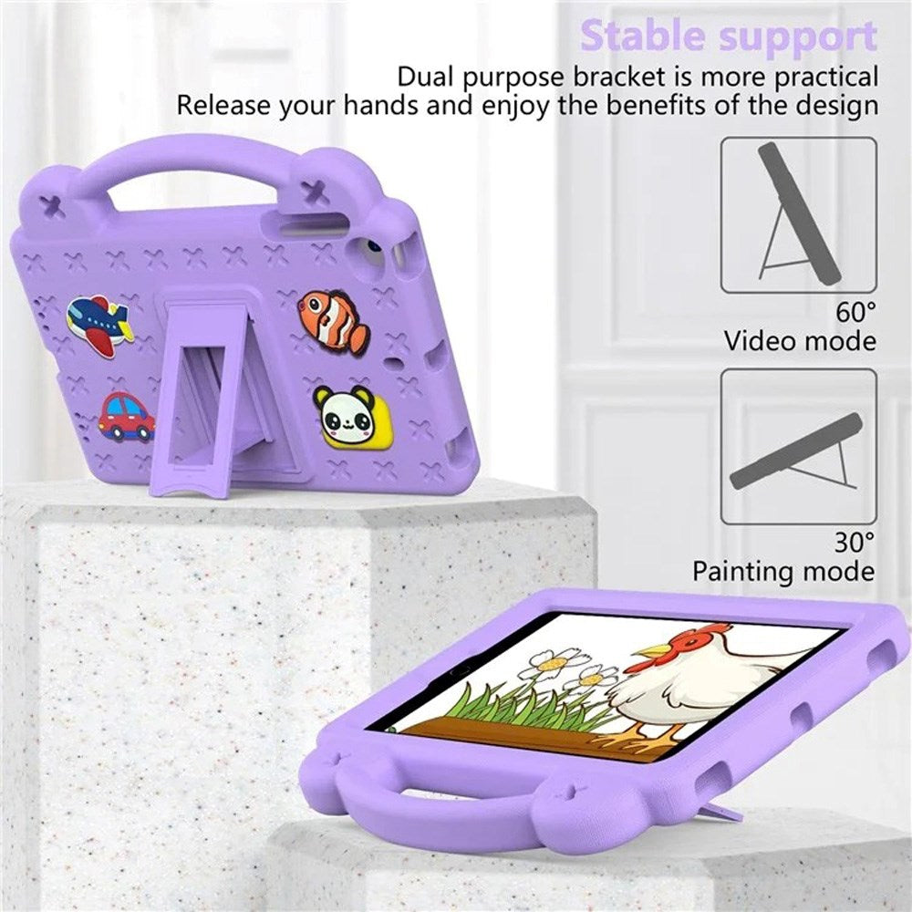 EIDERWOOD - iPad Mini (2019/2015/2014/2013/2012) Børne Cover m. Kickstand & Håndholder - Lilla