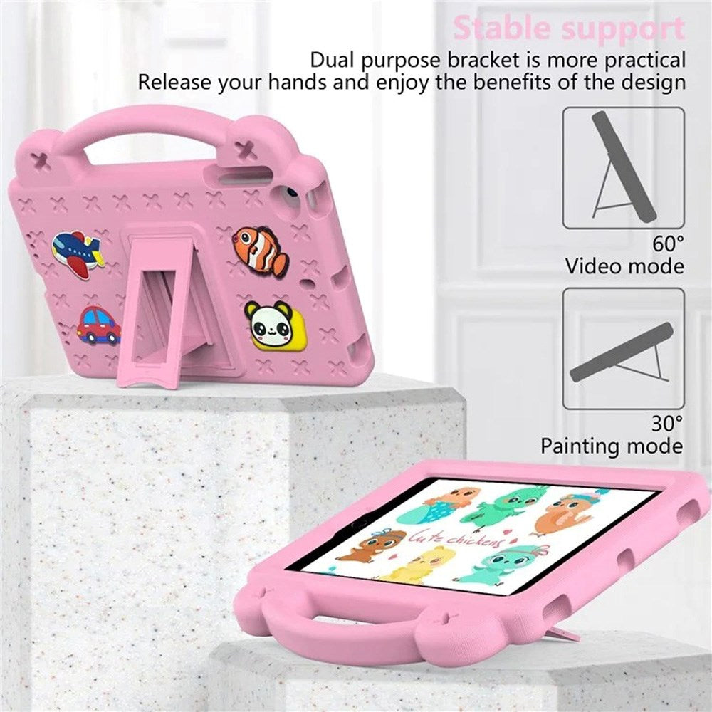 EIDERWOOD - iPad Mini (2019/2015/2014/2013/2012) Børne Cover m. Kickstand & Håndholder - Lyserød