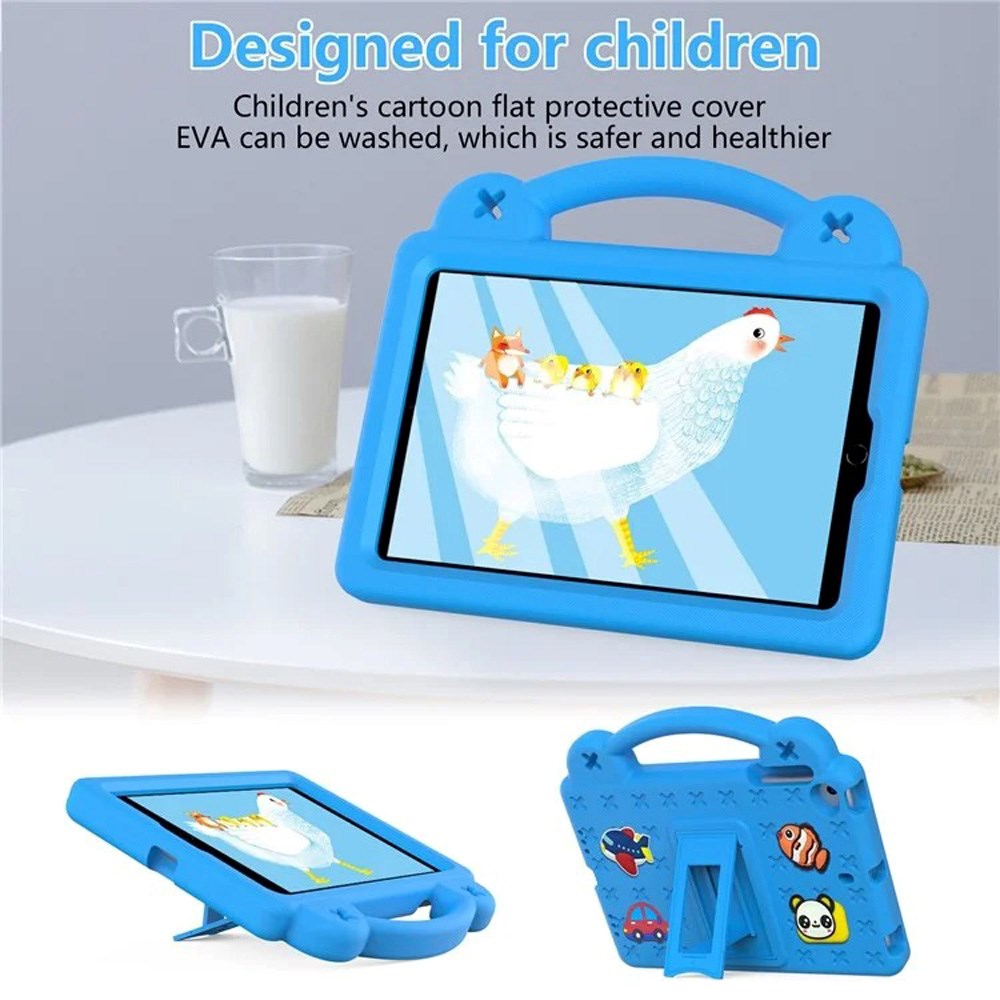EIDERWOOD - iPad Mini (2019/2015/2014/2013/2012) Børne Cover m. Kickstand & Håndholder - Blå