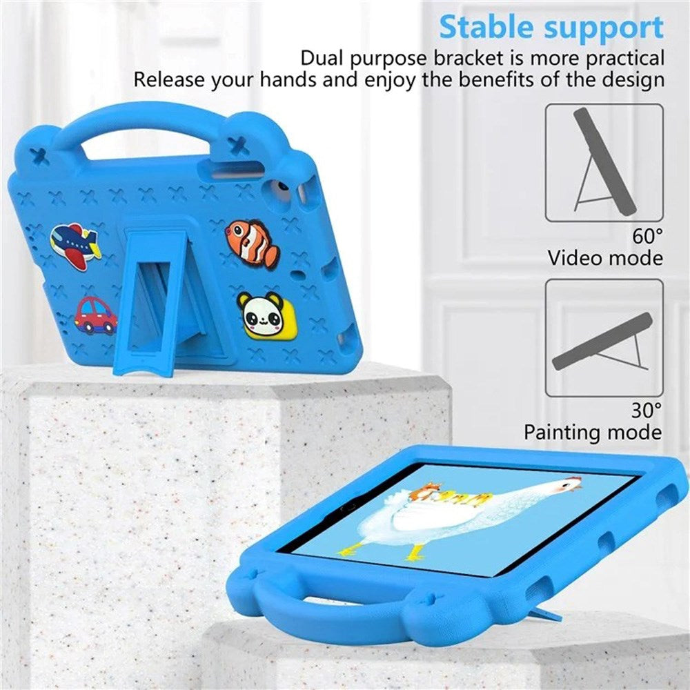 EIDERWOOD - iPad Mini (2019/2015/2014/2013/2012) Børne Cover m. Kickstand & Håndholder - Blå