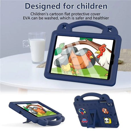 EIDERWOOD - iPad Mini (2019/2015/2014/2013/2012) Børne Cover m. Kickstand & Håndholder - Mørkeblå