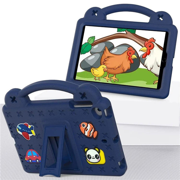 EIDERWOOD - iPad Mini (2019/2015/2014/2013/2012) Børne Cover m. Kickstand & Håndholder - Mørkeblå