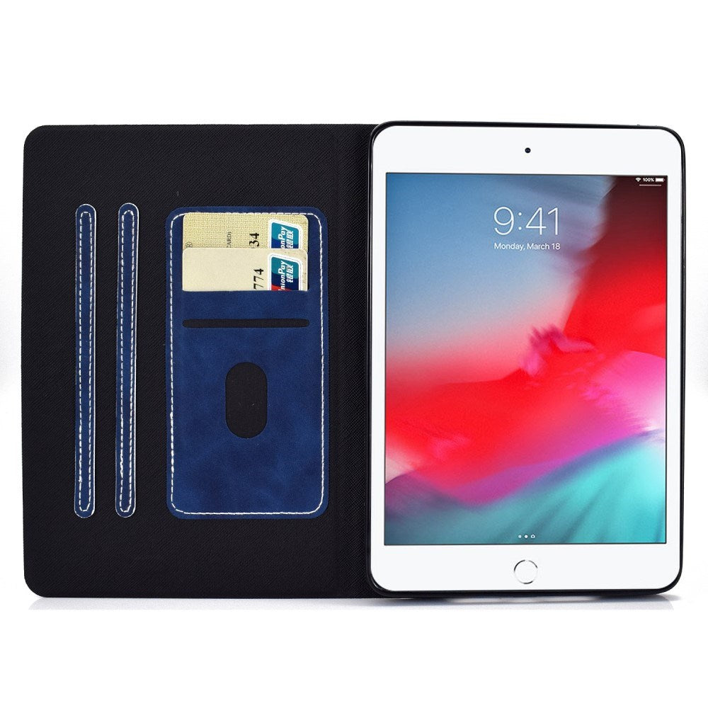 EIDERWOOD iPad Mini 4 / iPad Mini (2019) Læder Flip Cover m. Kortholder - Blå