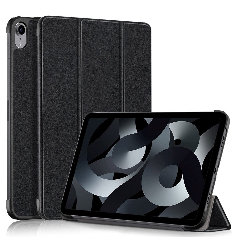 iPad 11" (2025) / iPad 10.9" (2024/2022) Tri-Fold Læder Cover m. Kickstand - Sort