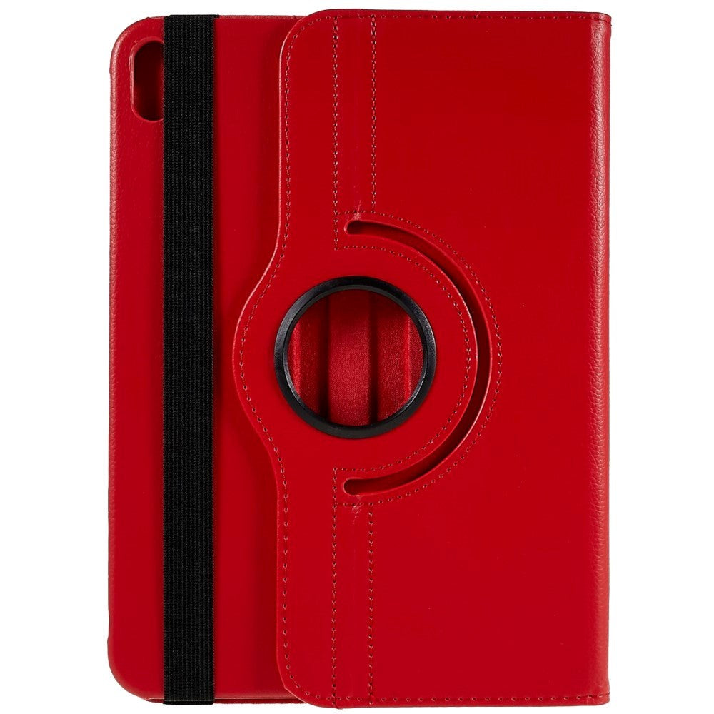 EIDERWOOD iPad 11" (2025) / iPad 10.9" (2024/2022) Klassisk Læder Cover m. 360⁰ Ståfunktion - Rød