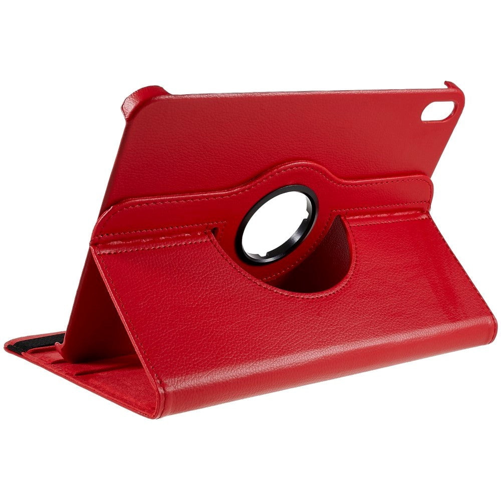 EIDERWOOD iPad 11" (2025) / iPad 10.9" (2024/2022) Klassisk Læder Cover m. 360⁰ Ståfunktion - Rød