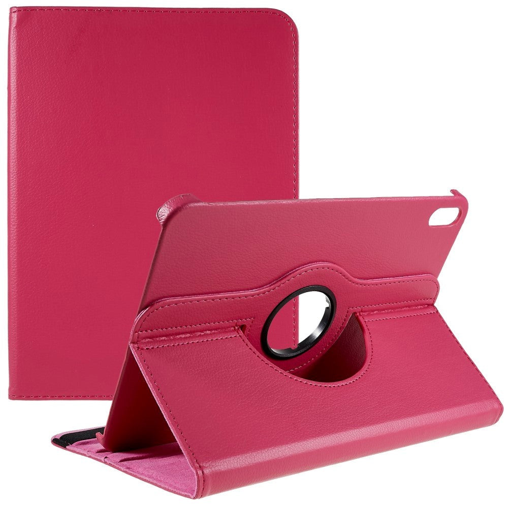 EIDERWOOD iPad 11" (2025) / iPad 10.9" (2024/2022) Klassisk Læder Cover m. 360⁰ Ståfunktion - Rose