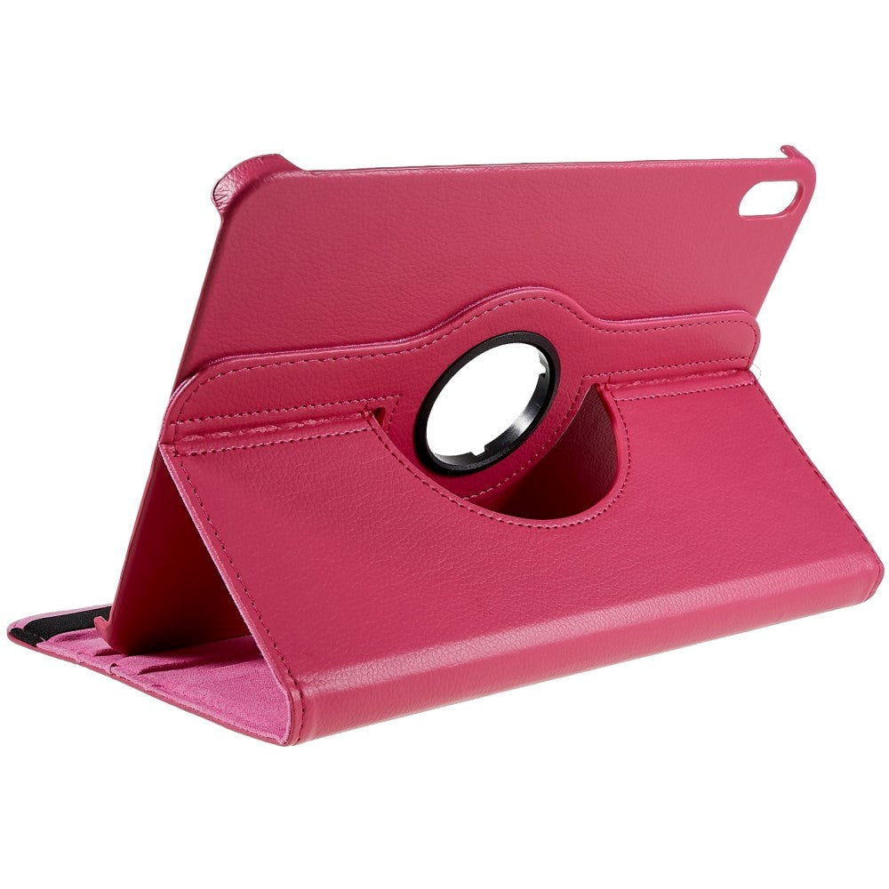 EIDERWOOD iPad 11" (2025) / iPad 10.9" (2024/2022) Klassisk Læder Cover m. 360⁰ Ståfunktion - Rose