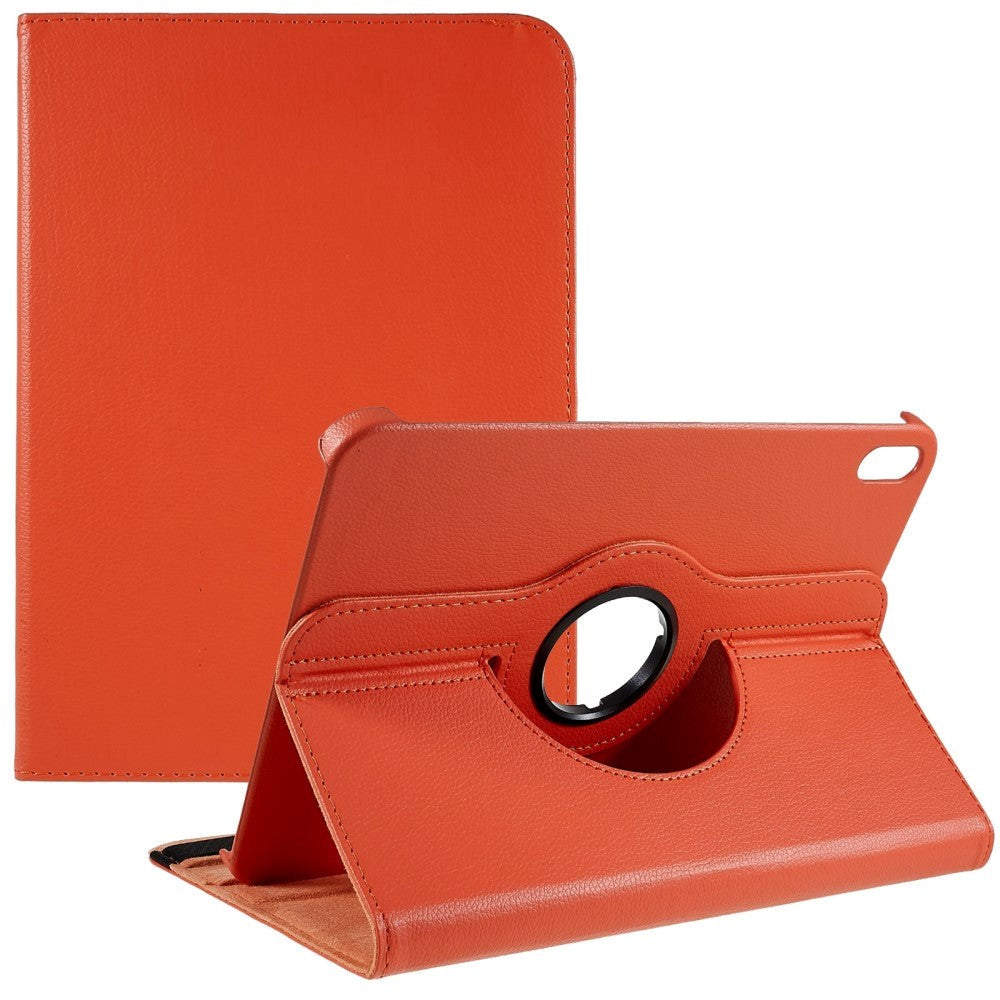 EIDERWOOD iPad 11" (2025) / iPad 10.9" (2024/2022) Klassisk Læder Cover m. 360⁰ Ståfunktion - Orange