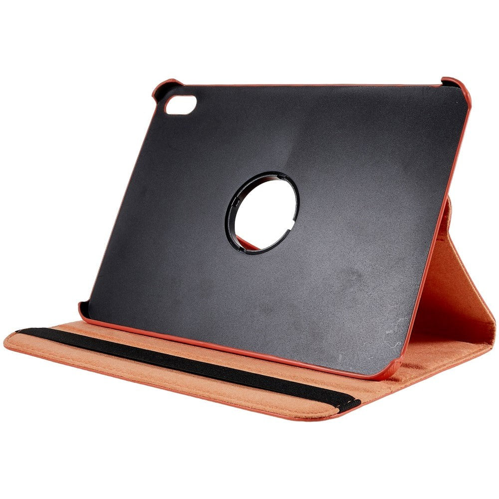 EIDERWOOD iPad 11" (2025) / iPad 10.9" (2024/2022) Klassisk Læder Cover m. 360⁰ Ståfunktion - Orange