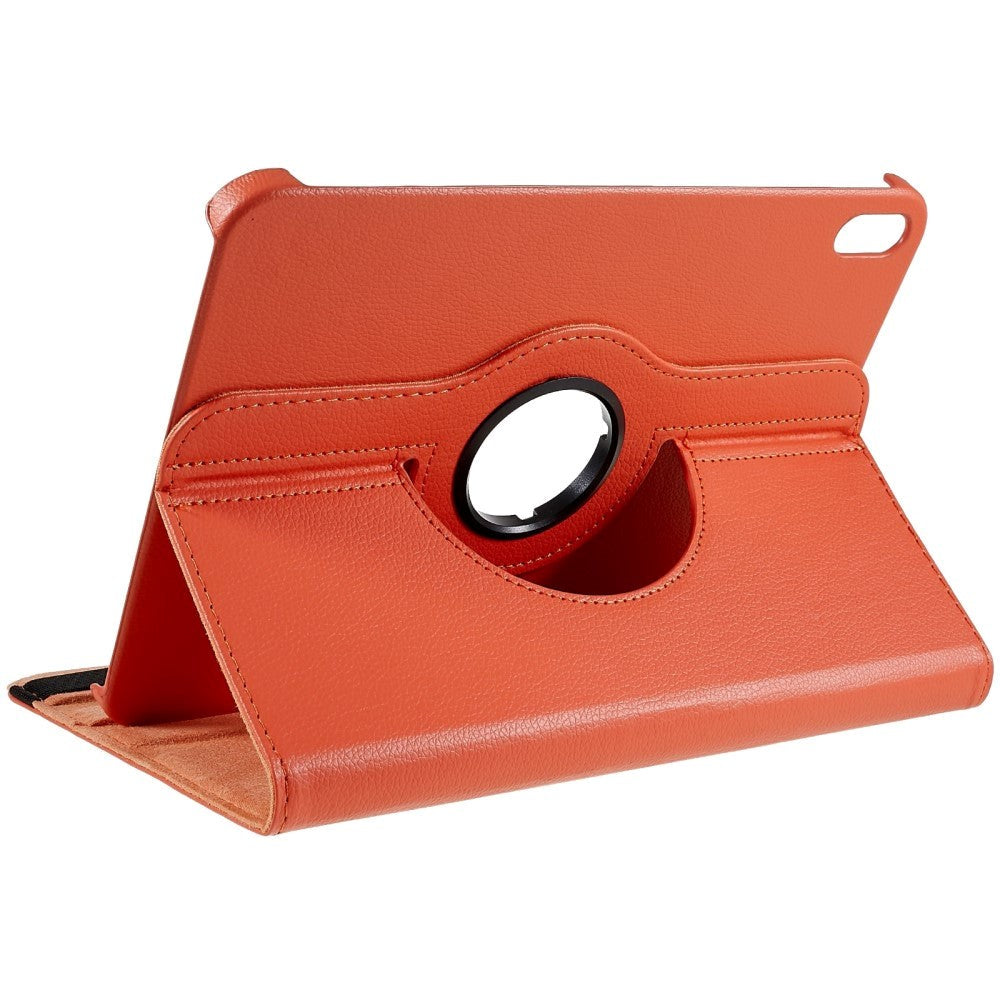 EIDERWOOD iPad 11" (2025) / iPad 10.9" (2024/2022) Klassisk Læder Cover m. 360⁰ Ståfunktion - Orange