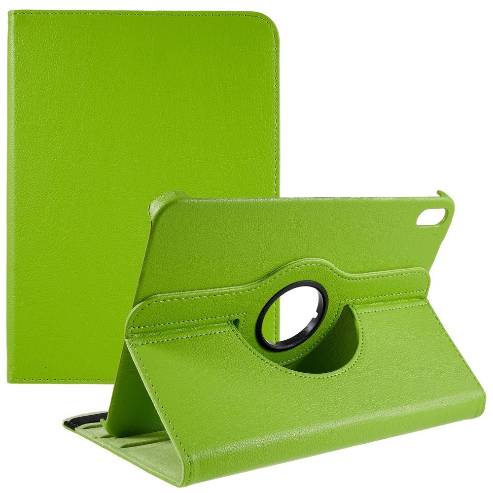 EIDERWOOD iPad 11" (2025) / iPad 10.9" (2024/2022) Klassisk Læder Cover m. 360⁰ Ståfunktion - Grøn