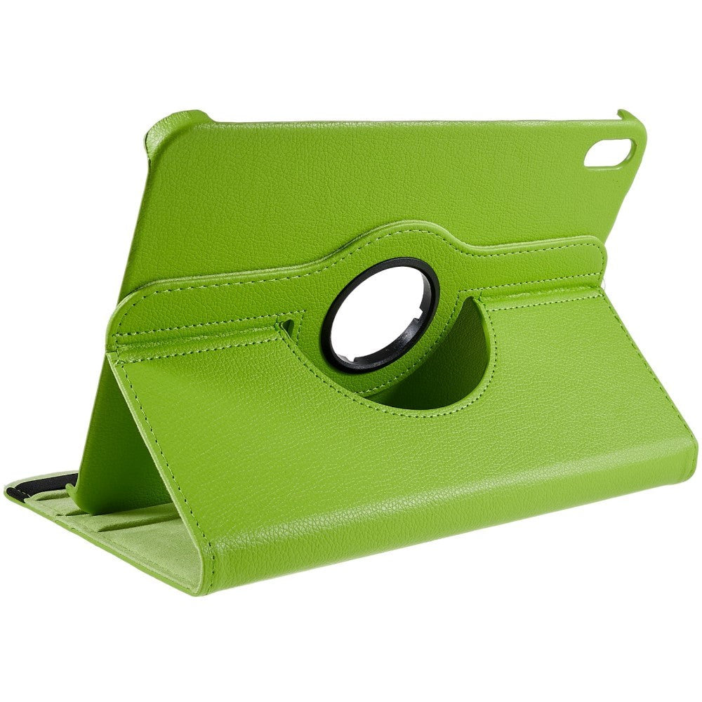 EIDERWOOD iPad 11" (2025) / iPad 10.9" (2024/2022) Klassisk Læder Cover m. 360⁰ Ståfunktion - Grøn