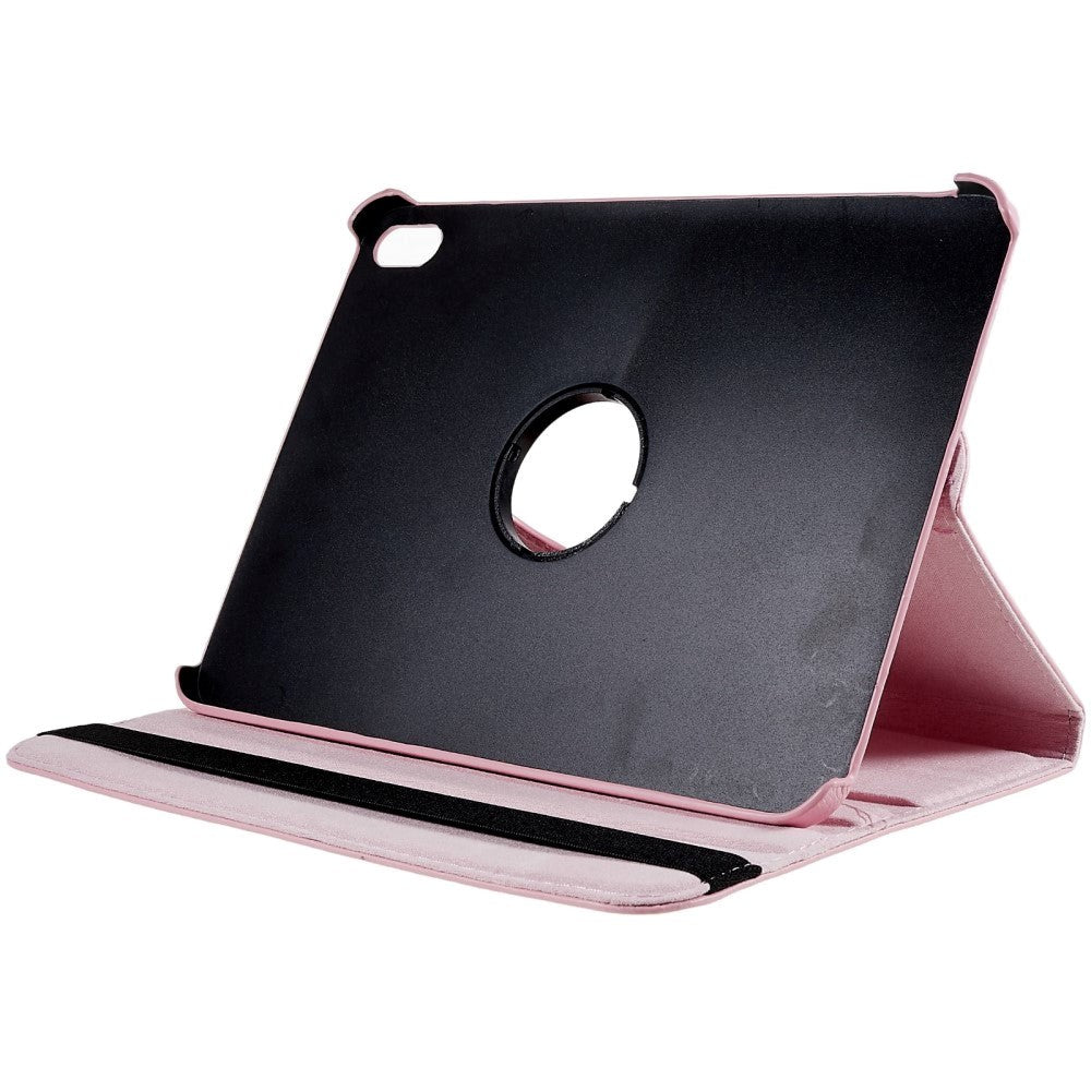 EIDERWOOD iPad 11" (2025) / iPad 10.9" (2024/2022) Klassisk Læder Cover m. 360⁰ Ståfunktion - Lyserød